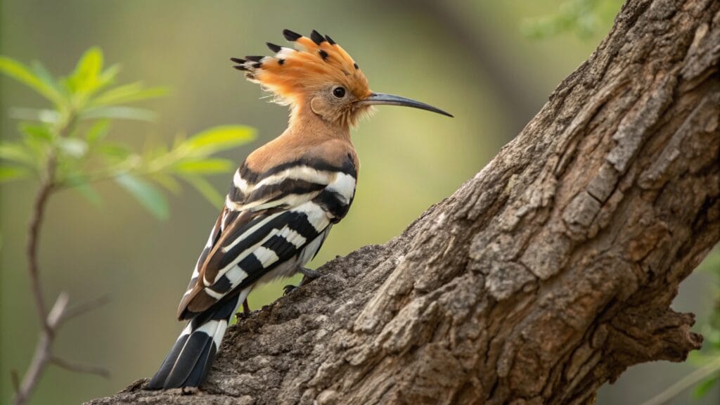 Upapa marginata, dans les forêts de Madagascar
